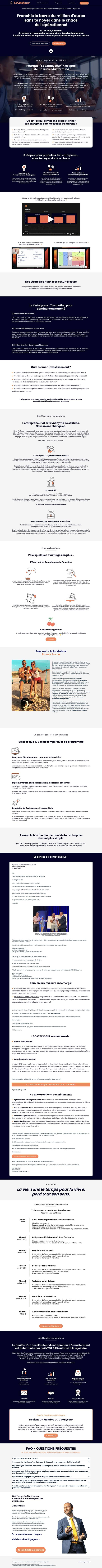 Page de vente Le Catalyseur
